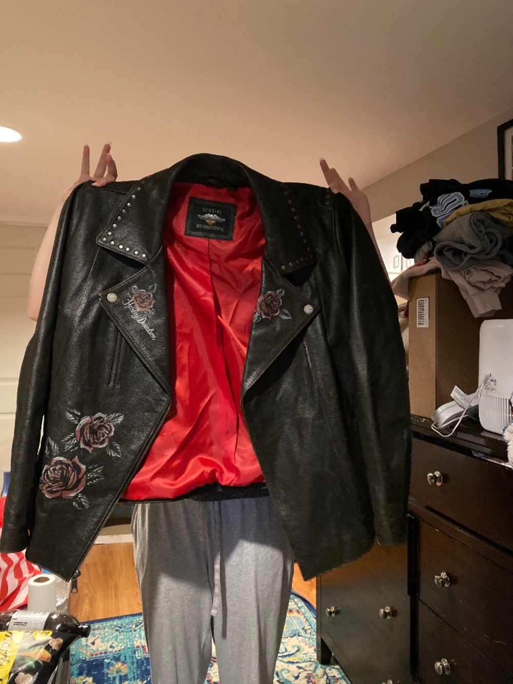 Harley Davidson Rose Leather Jacket